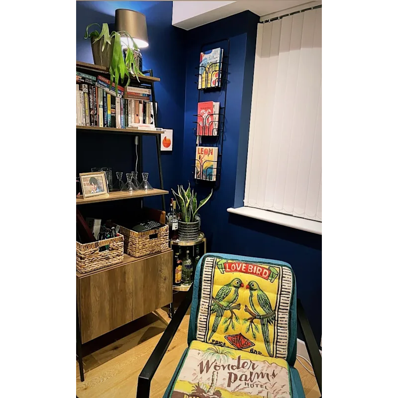 Deep indigo reading corner