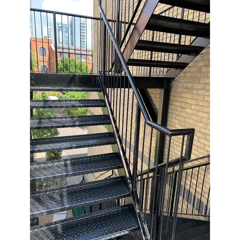 Side staircase, repainted