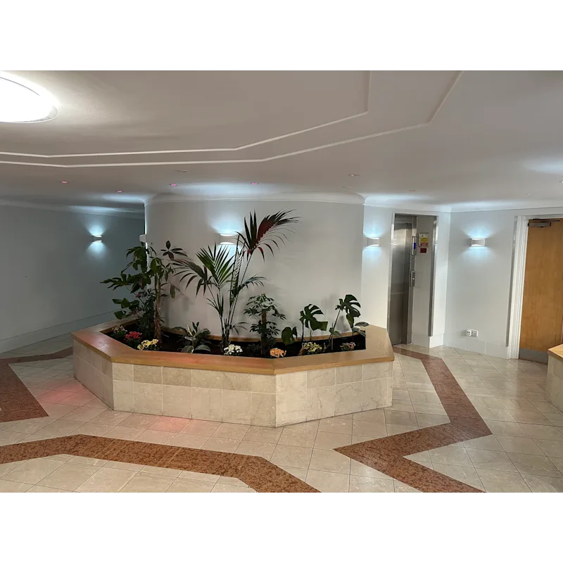 Communal lobby, fresh and bright